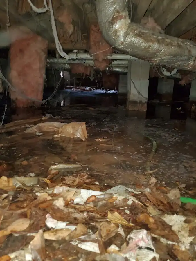 Crawl space flood assessment for Commercial Water Damage Restoration in Laguna Woods